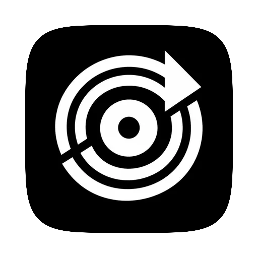 Simple Rekordbox Converter logo: a white circular arrow over concentric rings